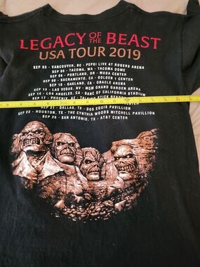 Iron Maiden - Legacy of the Beast USA Tour 2019 Black Graphic Tee